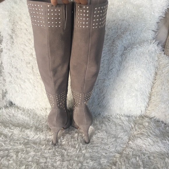 COPY - NEW Suede Fergie Danica Leather Stud Boots - Picture 7 of 8